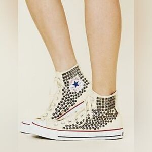 Vintage stud converse high top sneaker